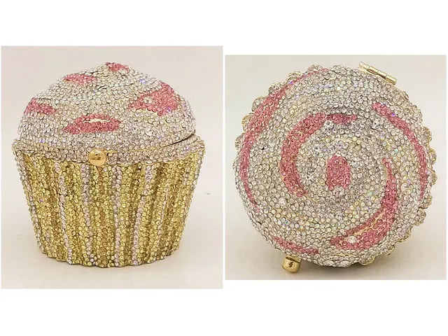 Cupcake Crystal Clutch Bag