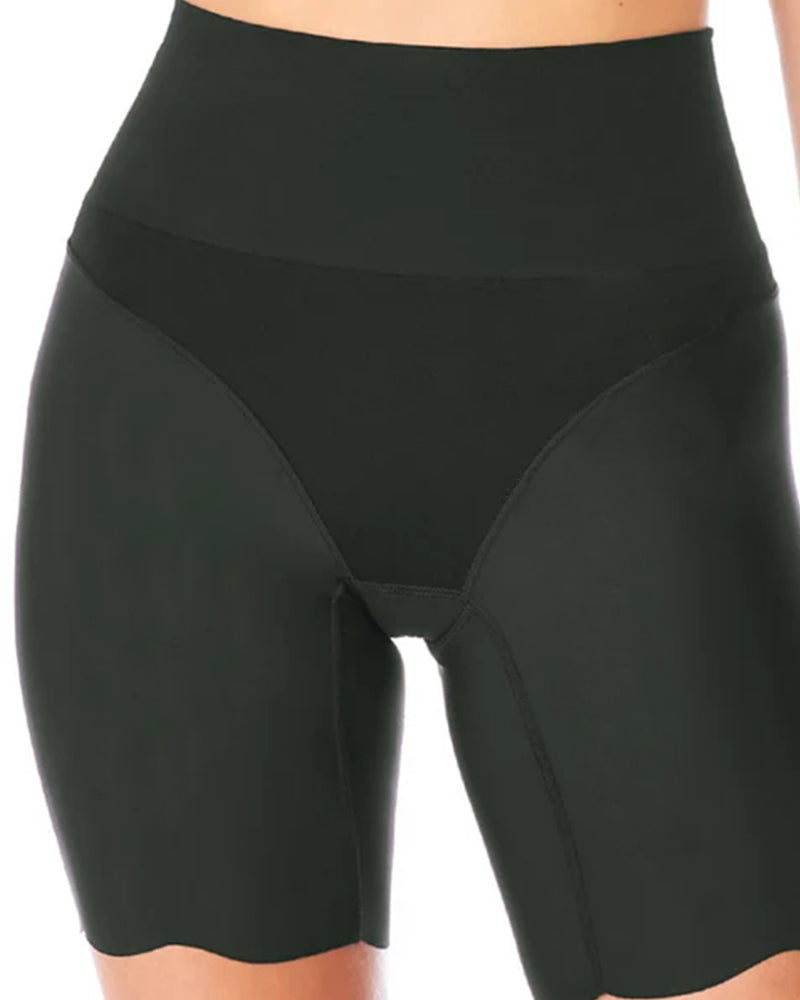 Fashion Stretch Seamless Curvy Shorts Black