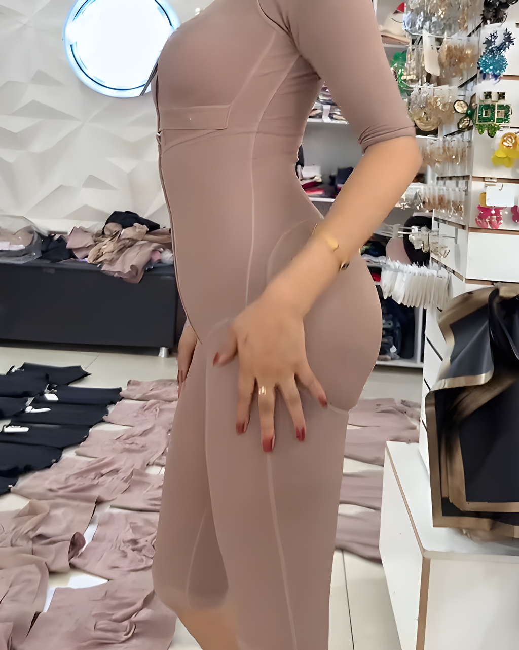 Tummy Sculpting Mid-Length Sleeve Shapewear
