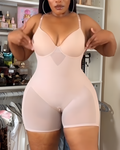 Women's Seamless Mesh Tummy Controlling Body Shaper Beiges