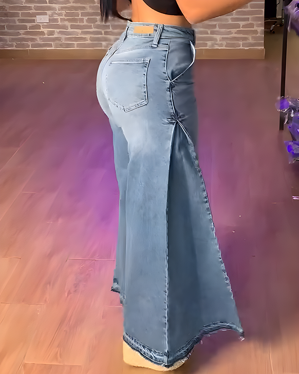 Women's Slim-Fit Loose Wide-Leg Jeans