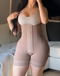 3-Row Hook Eye Strong Tummy-Control Steel Bones Shapewear RosyBrown