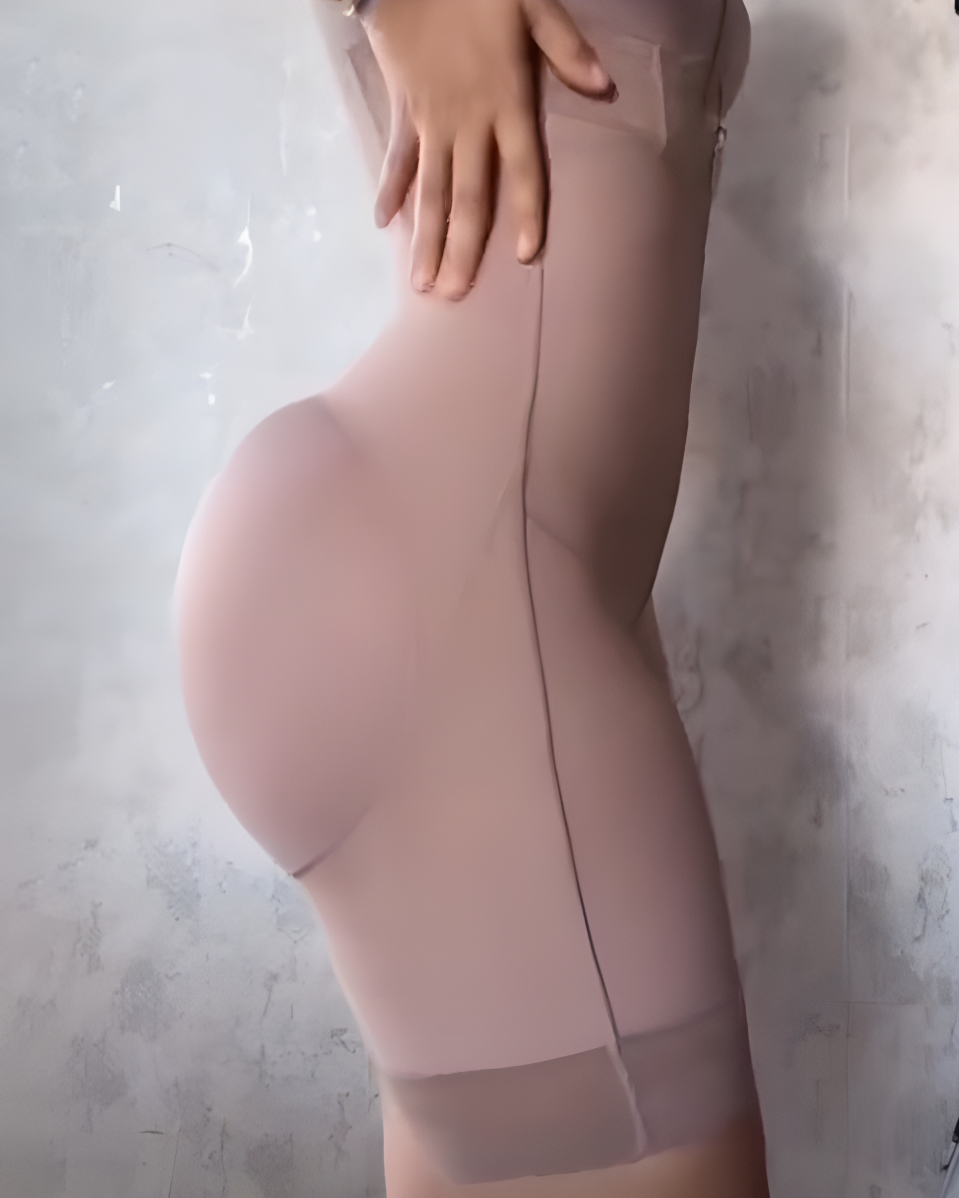 High-Rise Tummy Compression Front-Zip Hip-Lifting Shorts