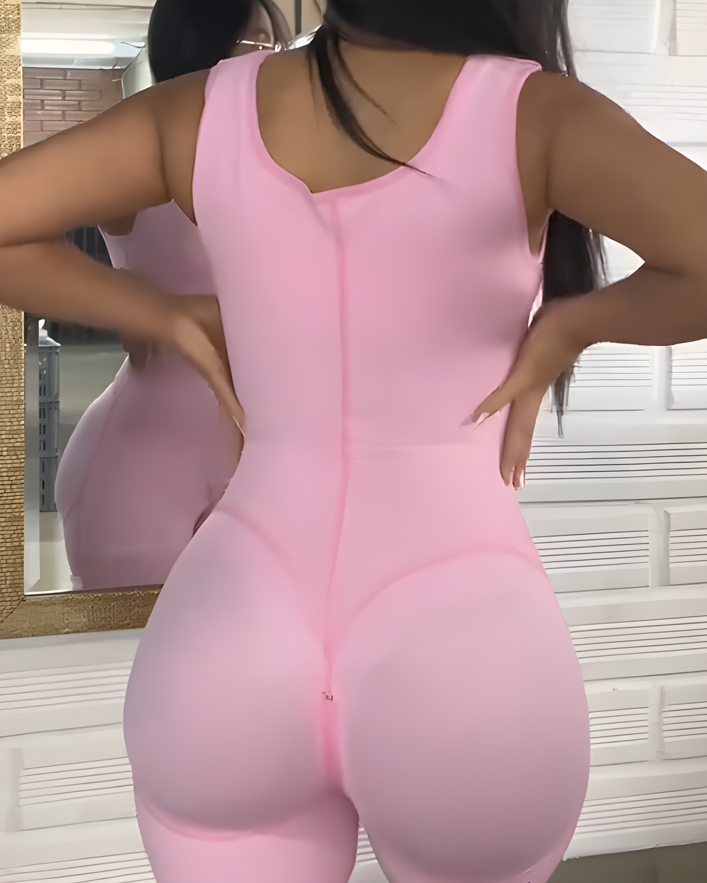 Women's 3-Row Hook-and-Eye Sleeveless Full Body Shapewear