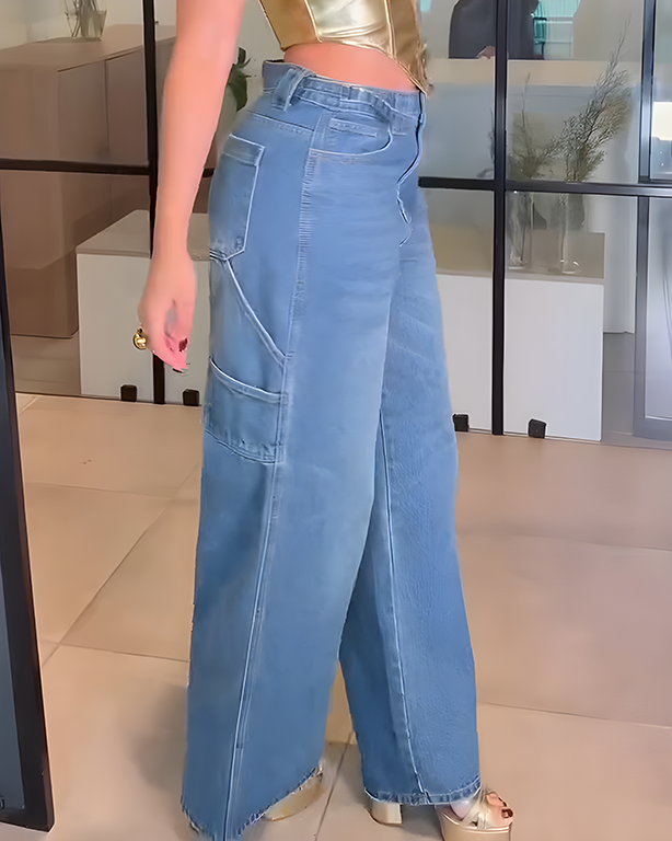 Slimming High-Waisted Straight Leg Jeans