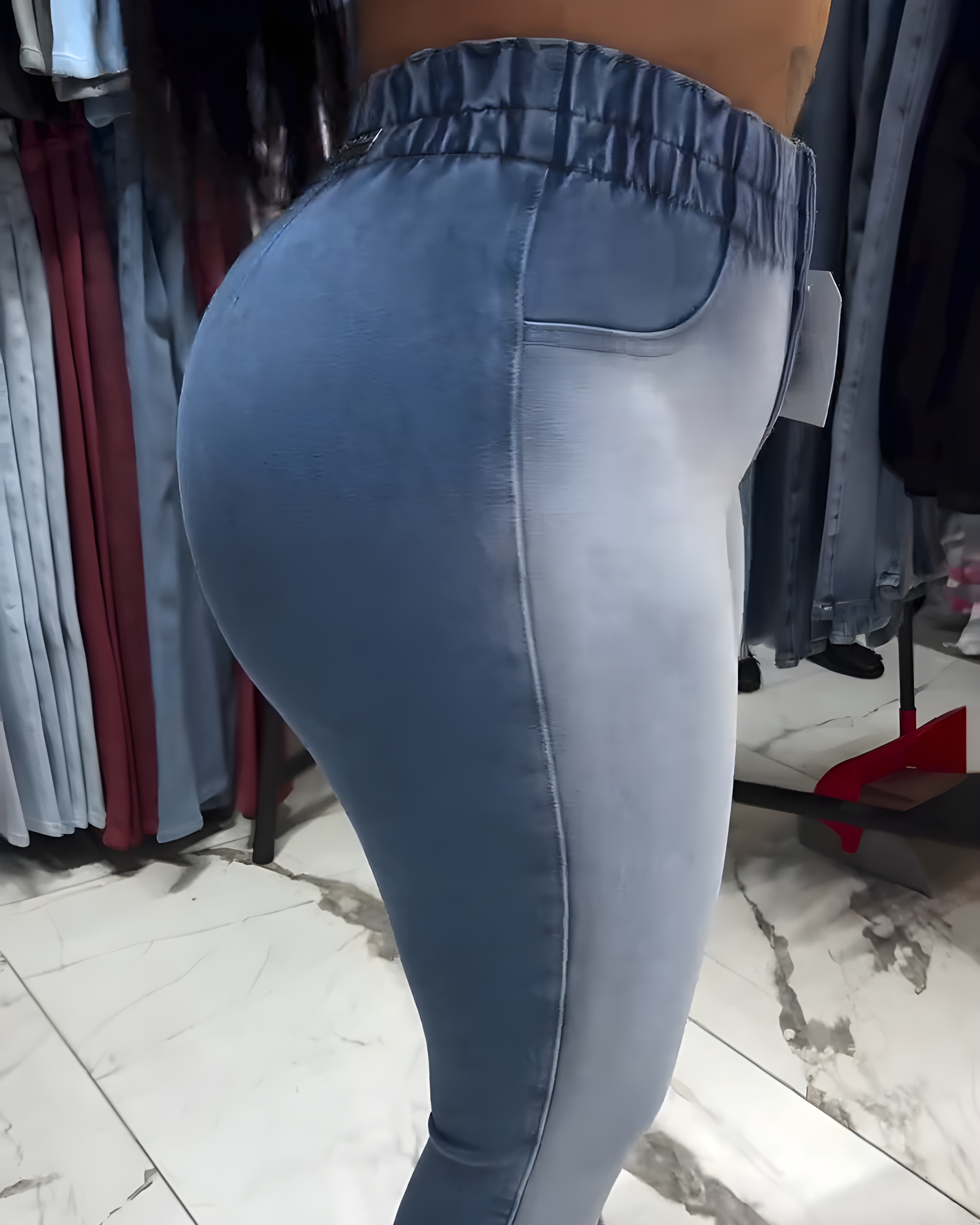 Women's Double-Breasted Button-Down Skinny Jeans