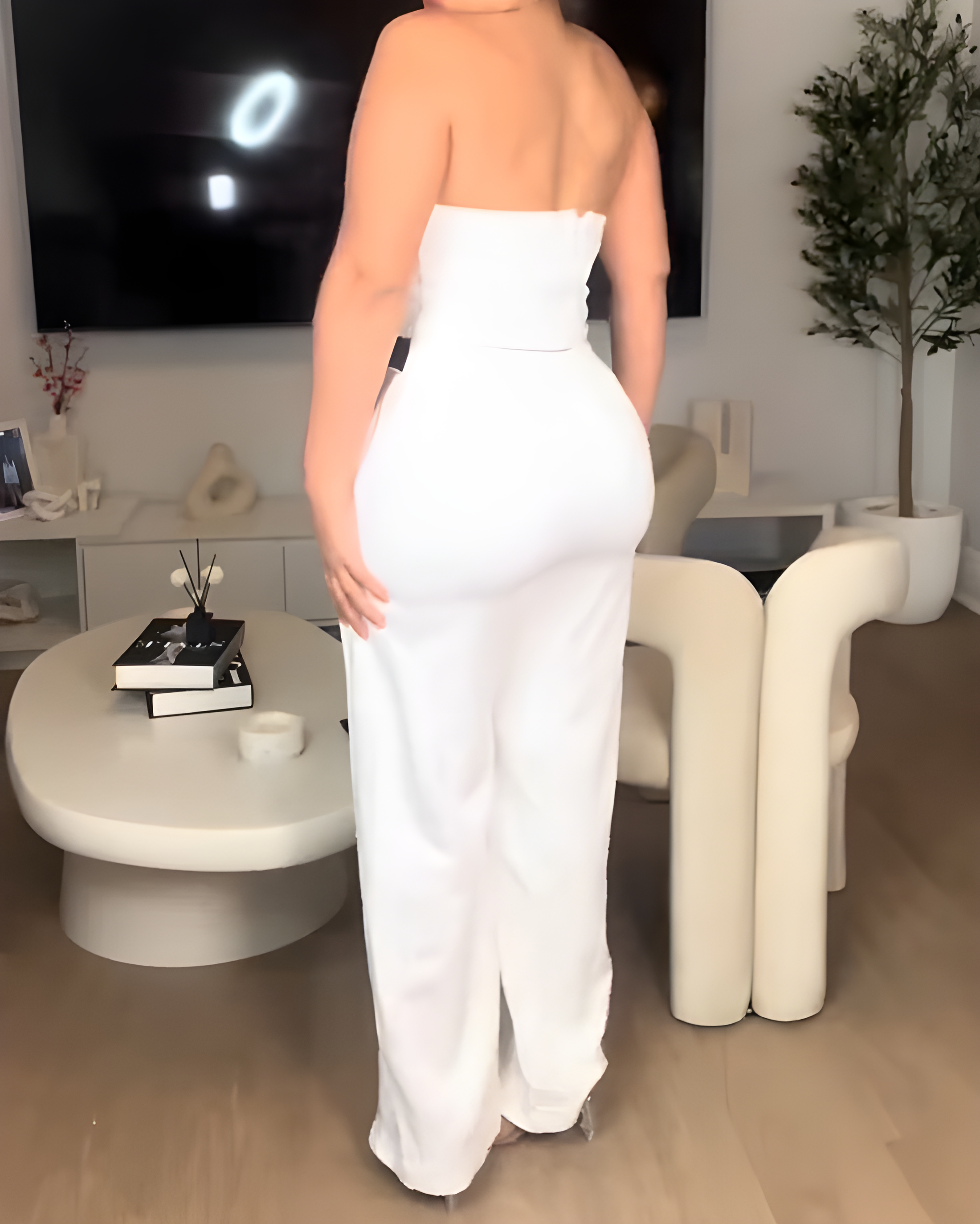 Sexy Fashionable Sleeveless Trousers 2-Piece Set