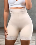 Women's High-Waisted Hip-Enhancing Shorts Beige