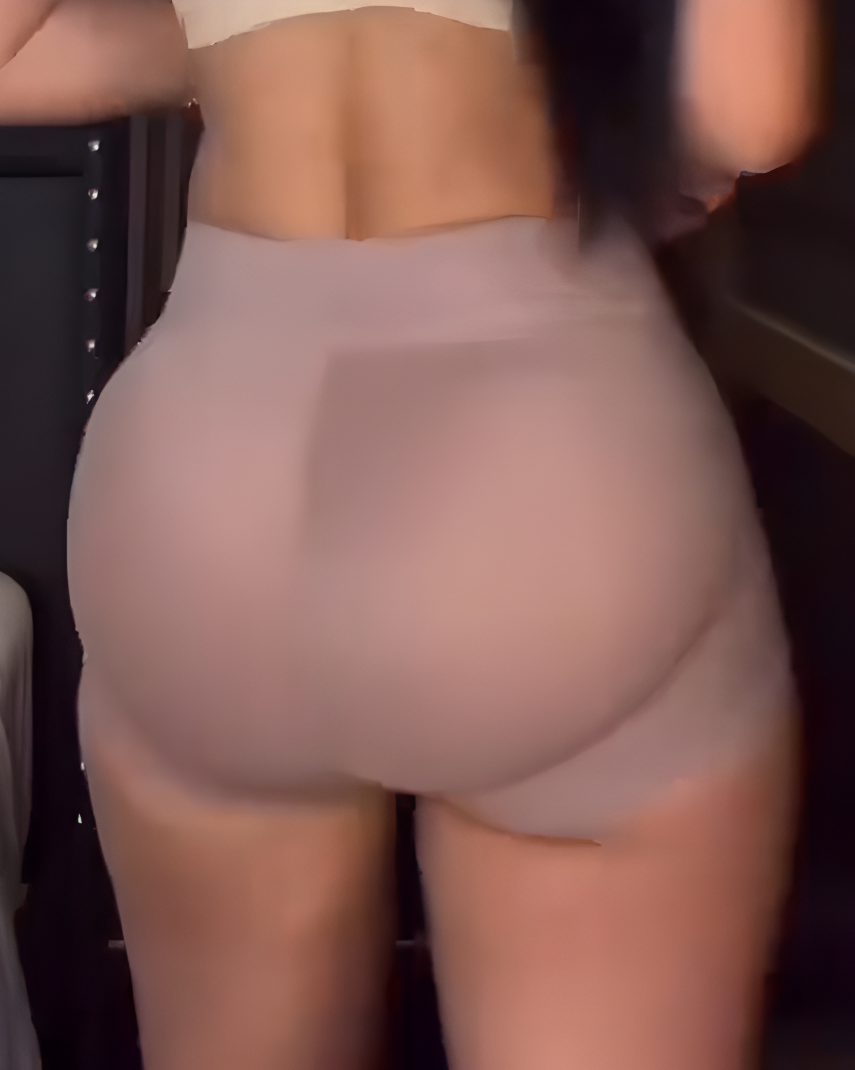 Lace-Trimmed Shiny Hip-Lifting Shorts