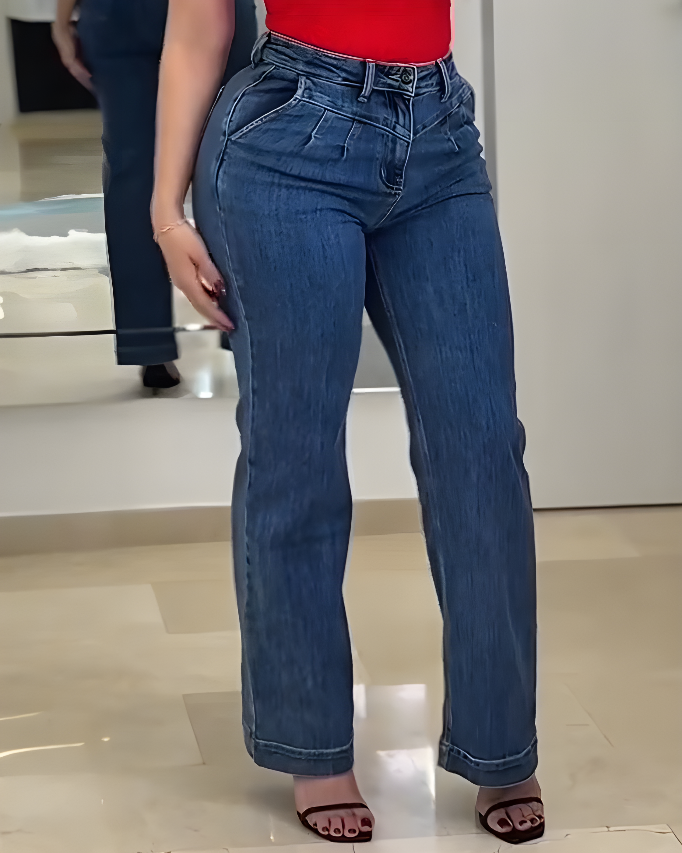Women's High-Rise Straight Leg Jeans