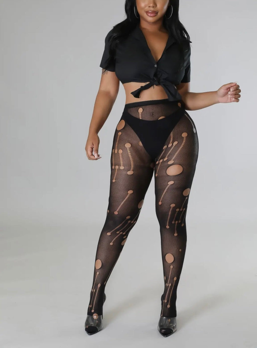 Ripped and Cutout Baddie Pantyhose