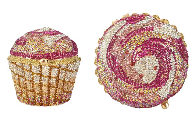 Cupcake Crystal Clutch Bag