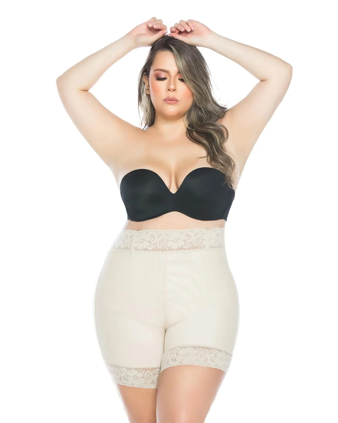 High Waist Seamless Butt Lifting Shorts White