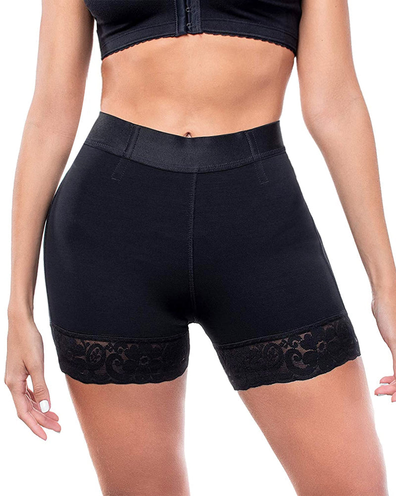 High Compression Tummy Control Butt Lifter Shorts Black