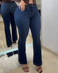 Stylish Skinny Flared Jeans Blue