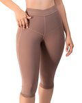 Women's Hip-Lifting Mid-Length Shaping Pants RosyBrown