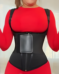 Abdominal Compression Double-Layer Waist Trainer Vest Black