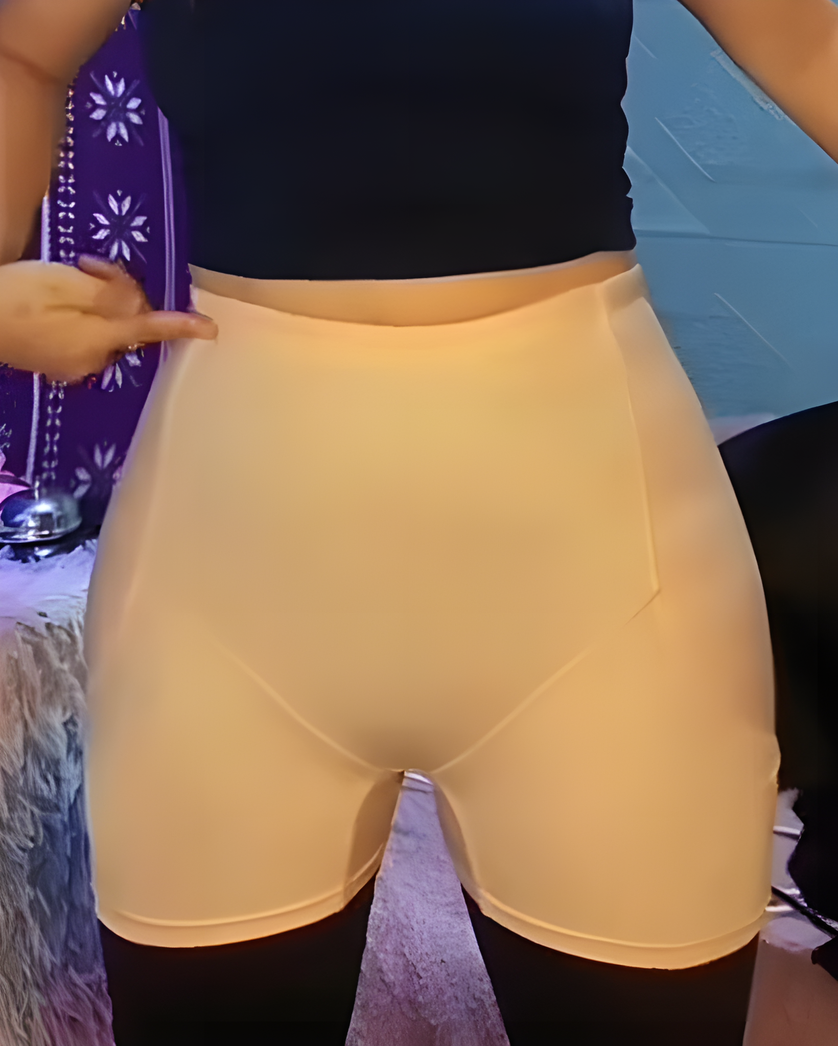 Butt Lifter Mesh Seamless Shorts with Hip Pads Tan