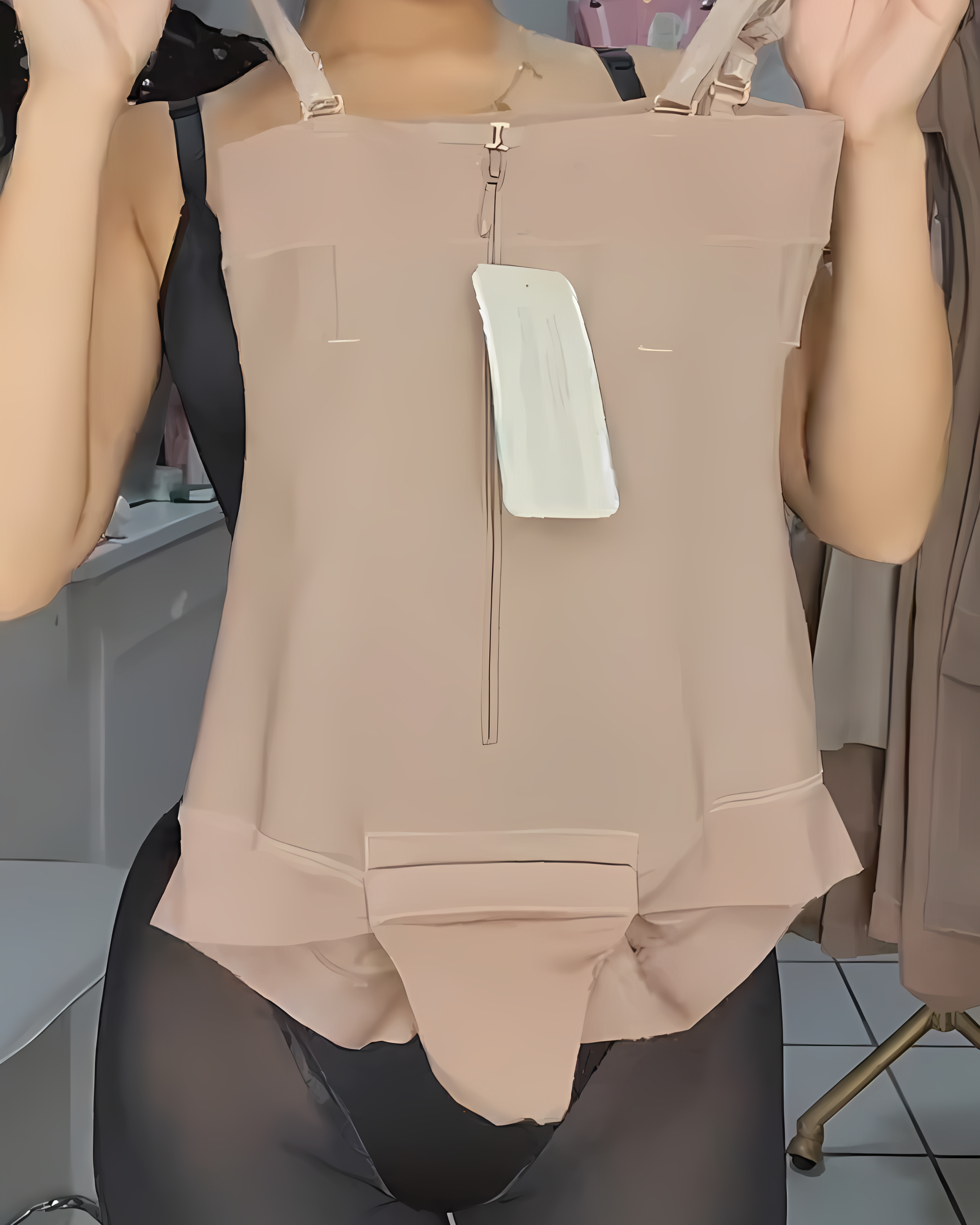Strapless Front Zip Slimming Thong Body Shaper