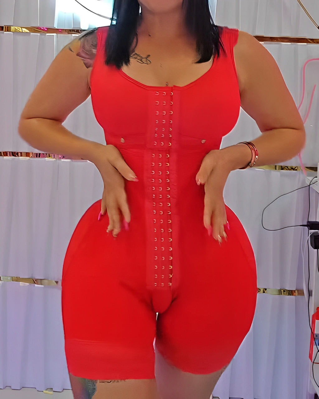 Steel Bone Hourglass Shaping Sleeveless Full Body Shaper