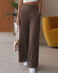 Women's Straight-Leg Loose Casual Pants Brown
