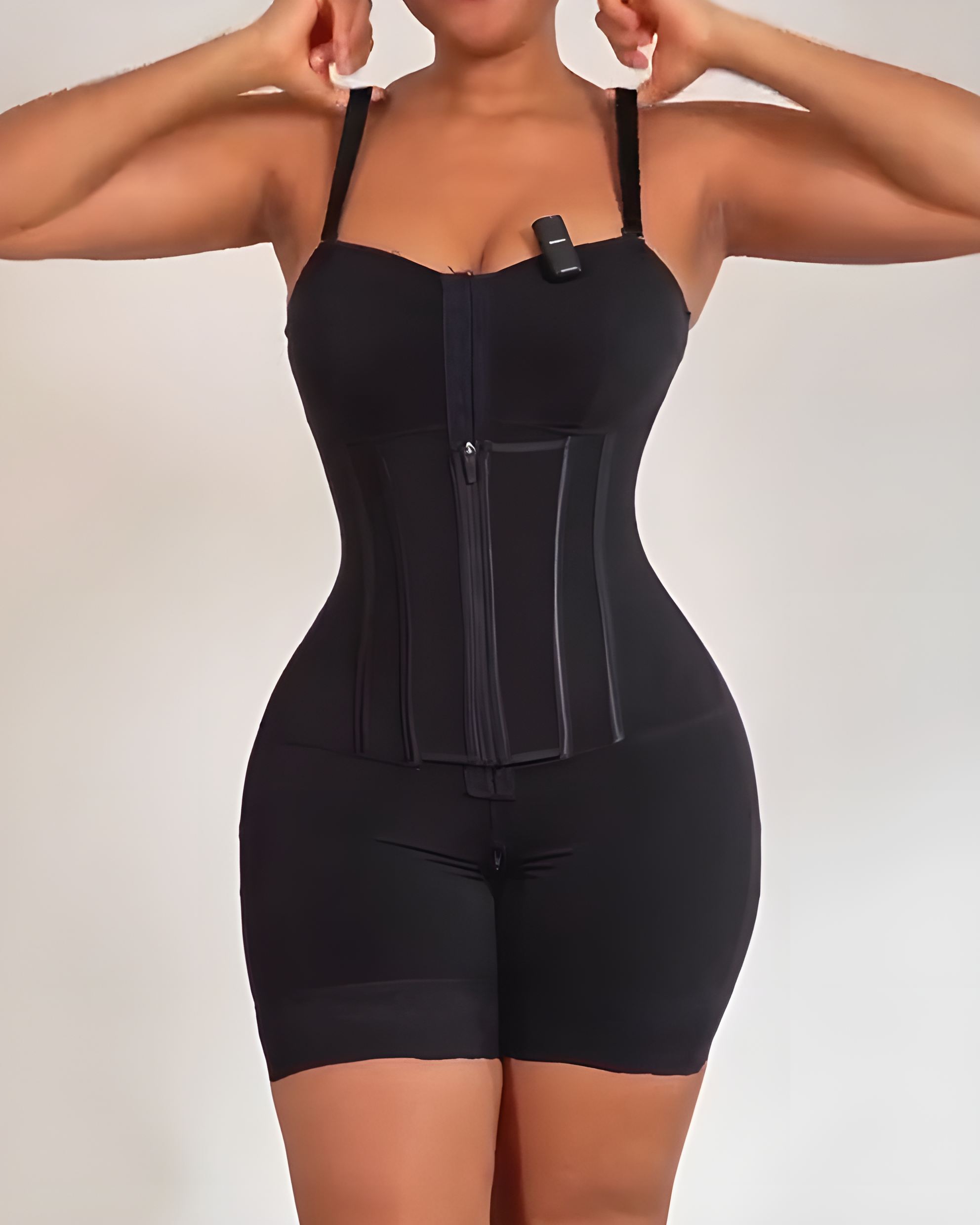 Double-Layer Tummy Control Body Shaper Black