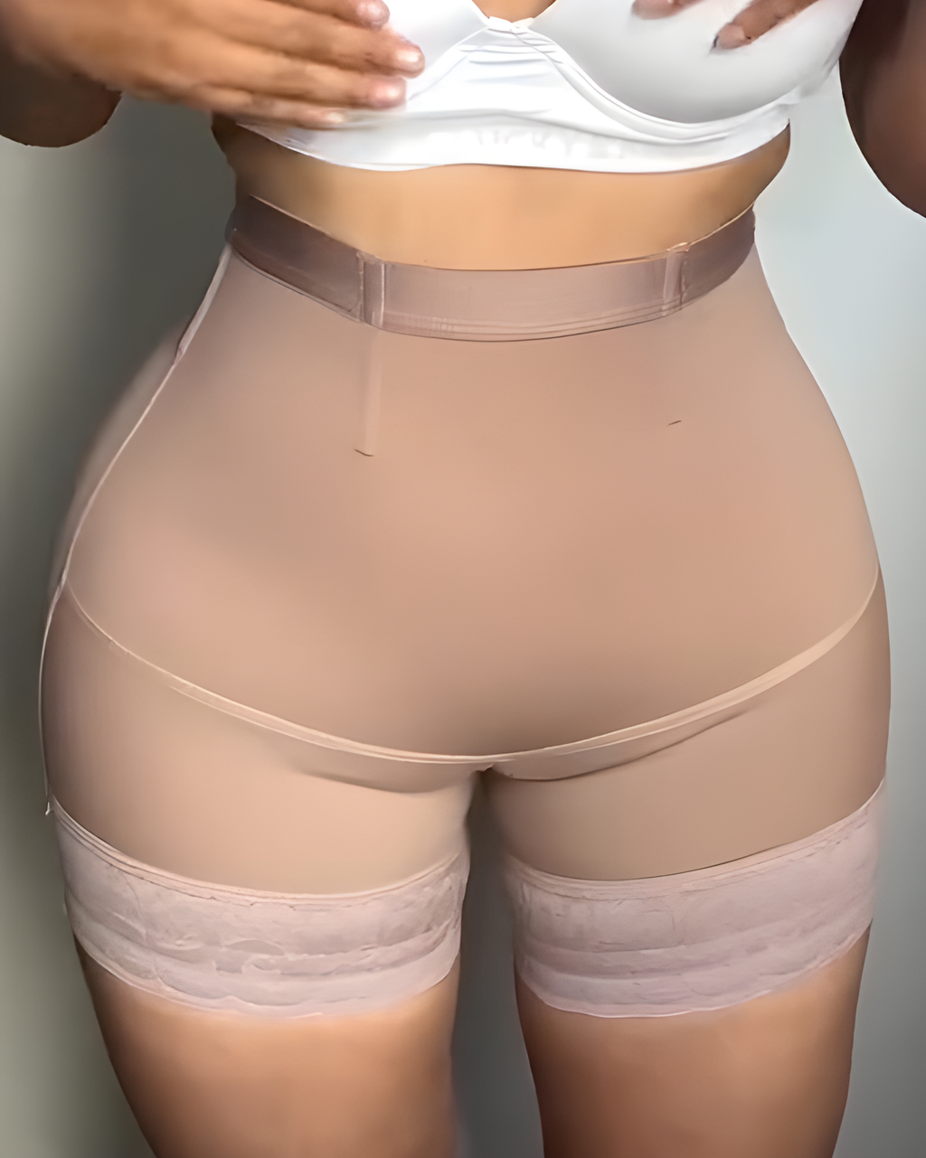 Butt Enhancing High Rise Shorts RosyBrown
