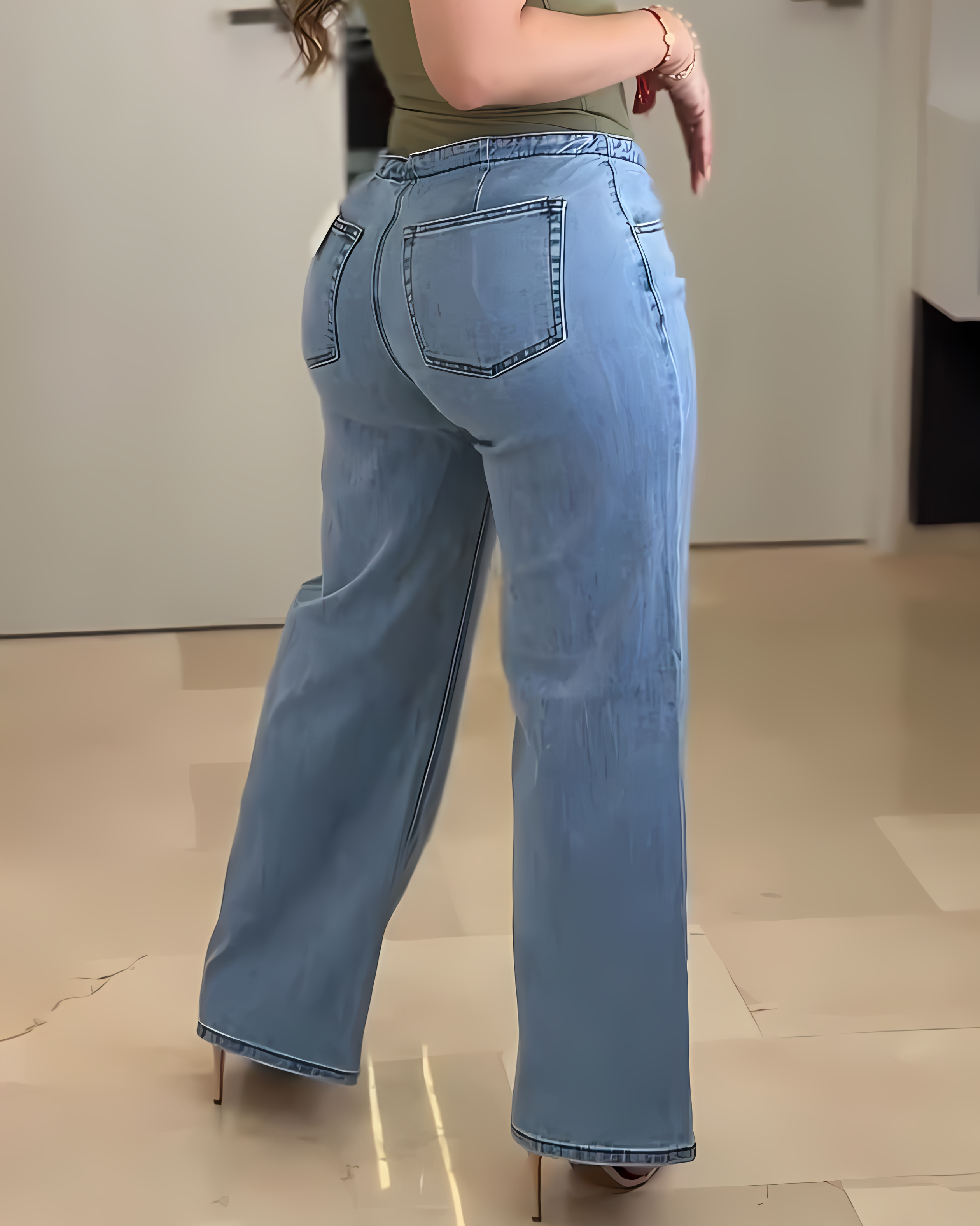 Women's Tie Up Slim-Fit Jeans