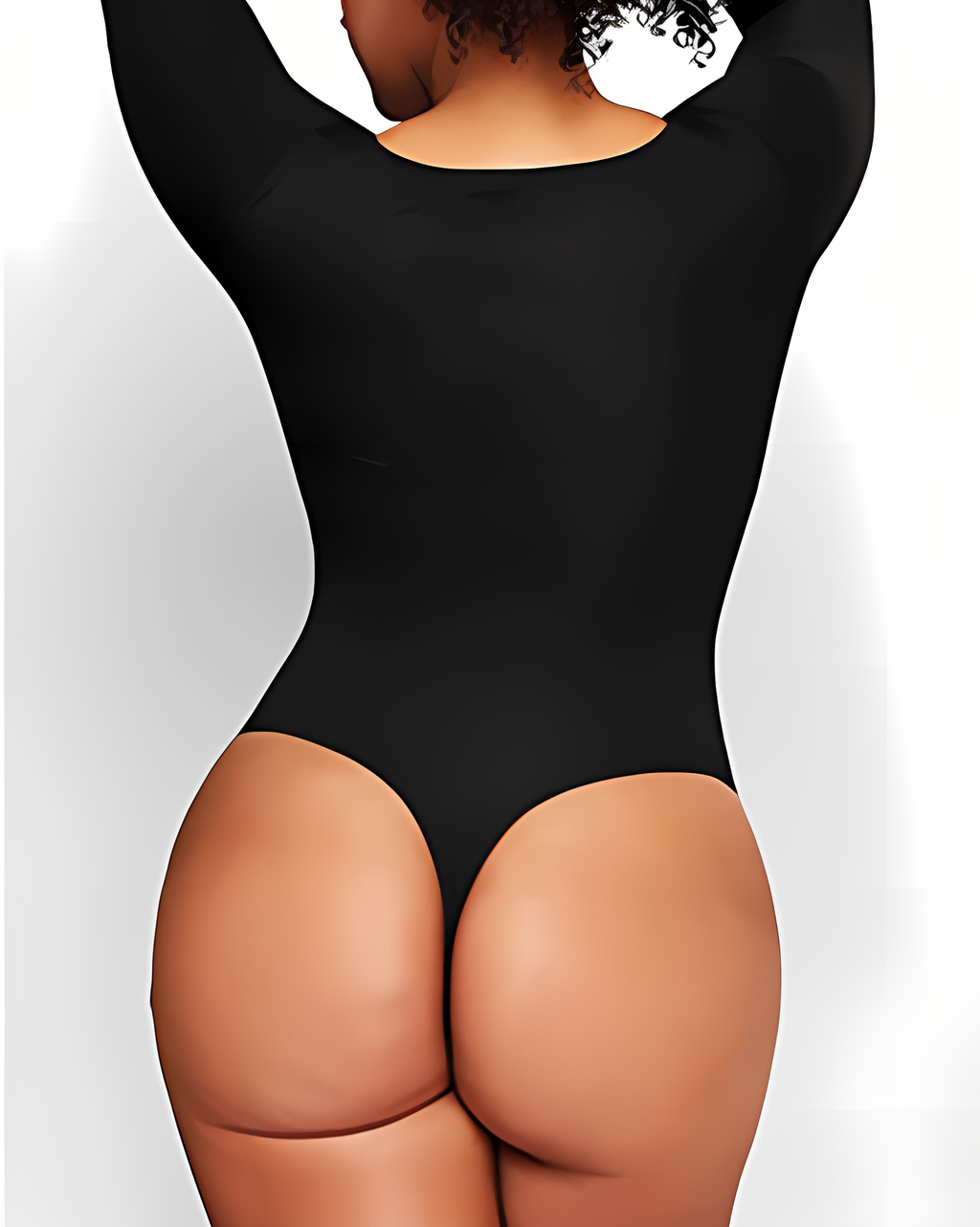 Slimming V Neck Shaping Thong Bodysuit