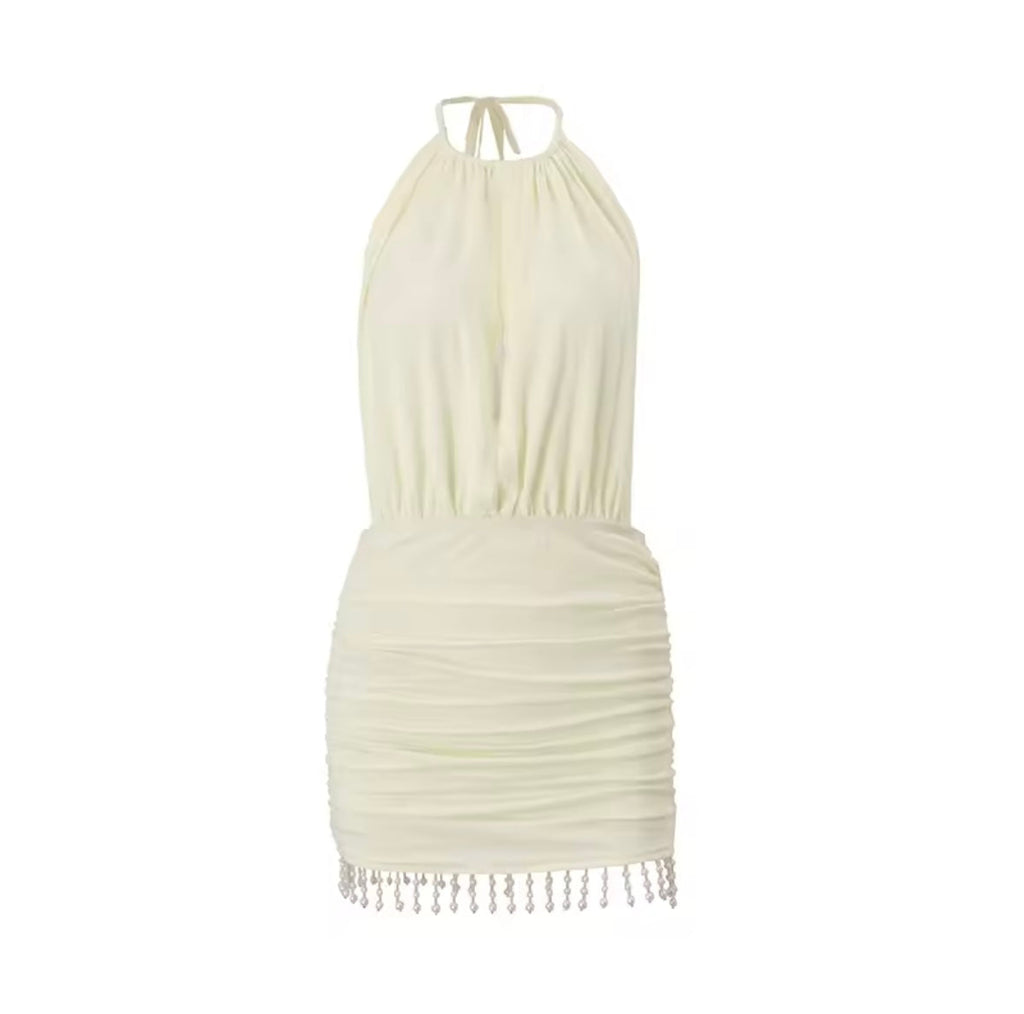 Mini halter neck dress