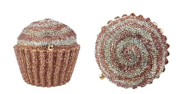 Cupcake Crystal Clutch Bag