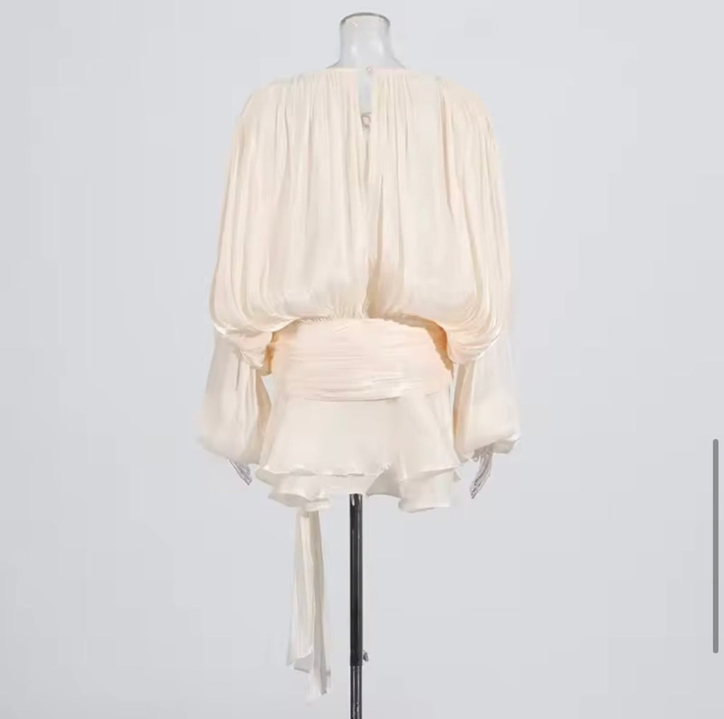 Mini luxe ruffles dress