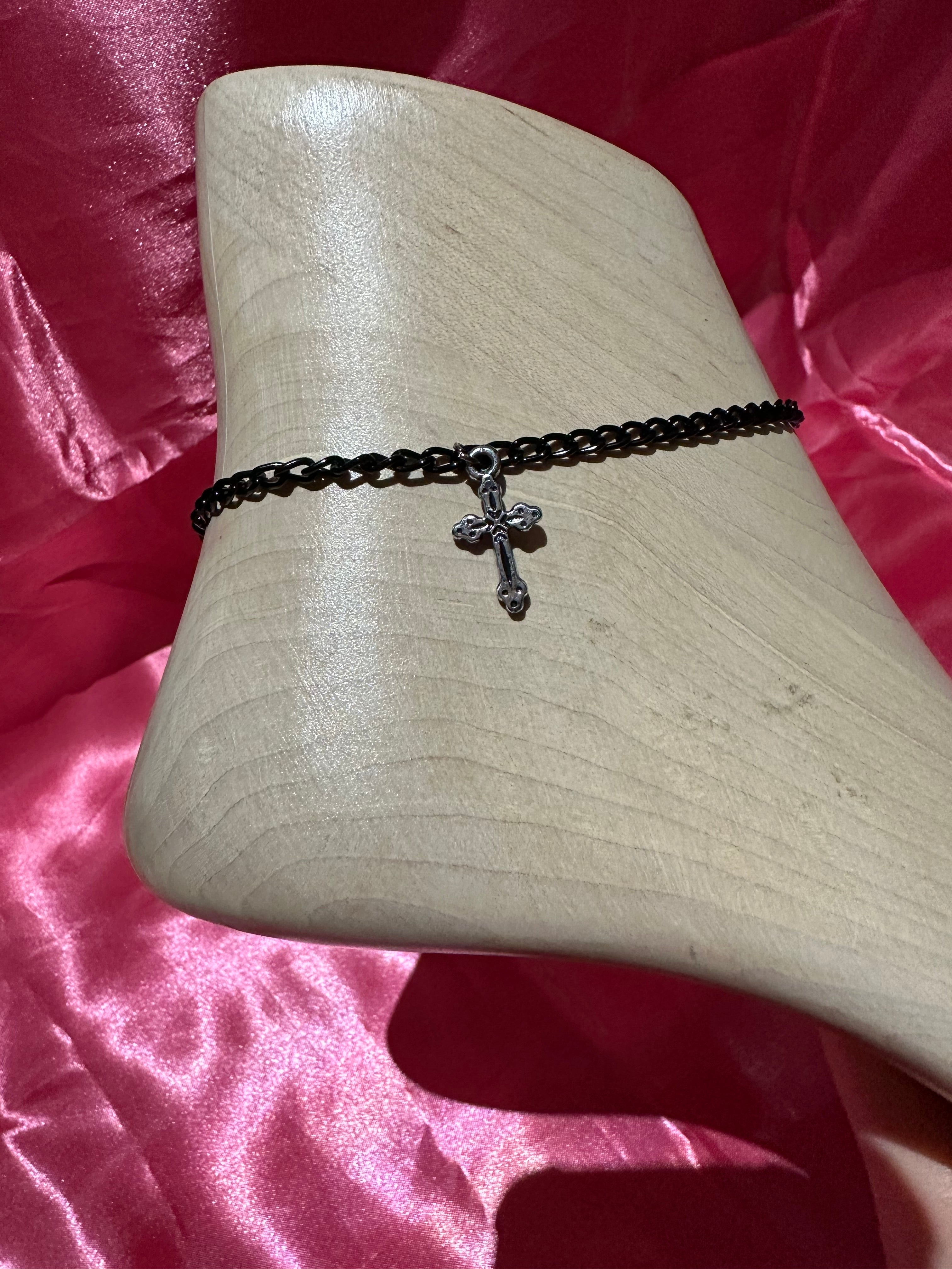 Cross anklet