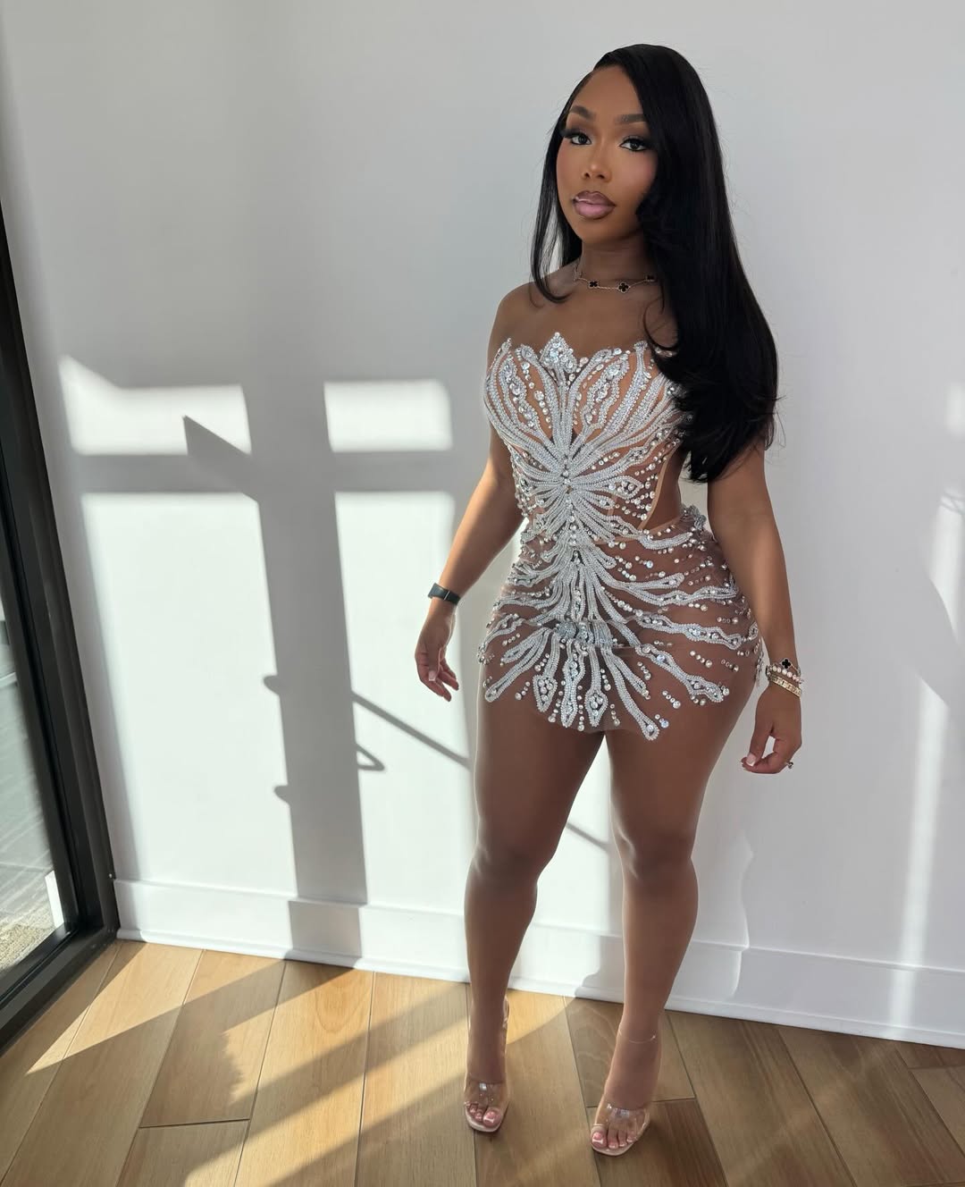 Silver Flare Dress