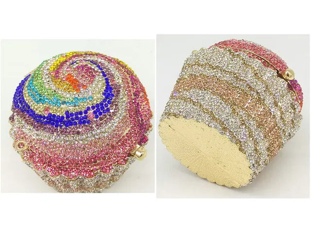Cupcake Crystal Clutch Bag