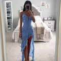 Blue ruffles dress
