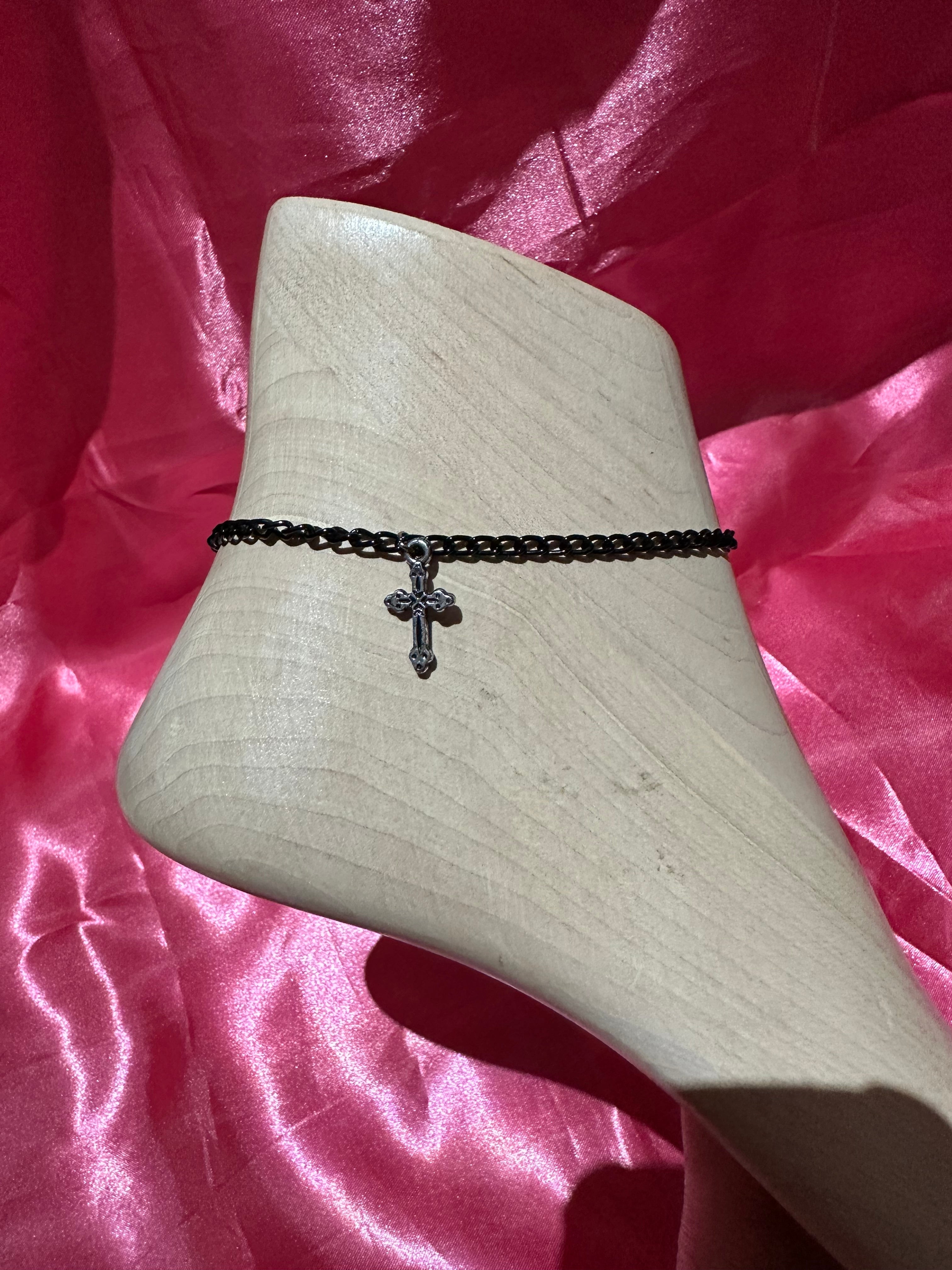Cross anklet