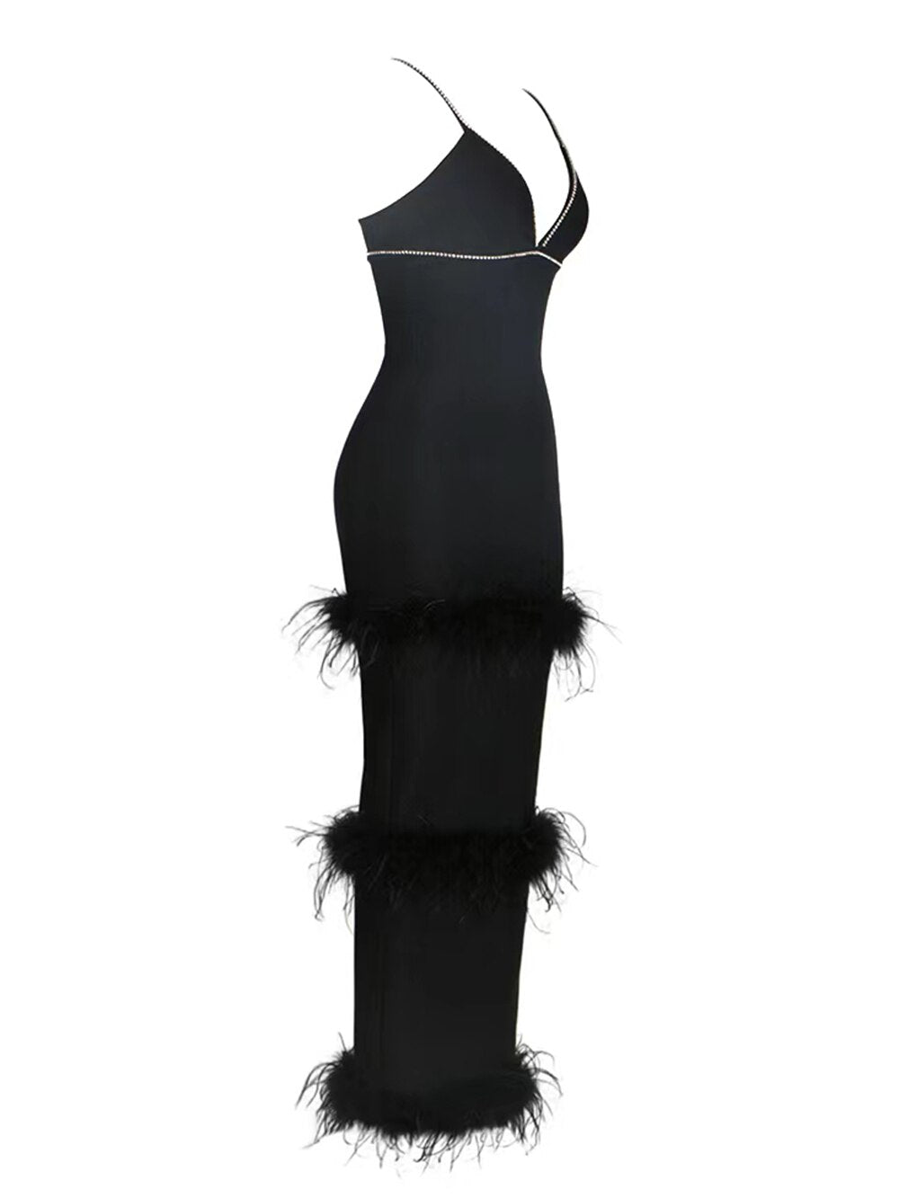 Anna Feather Maxi Dress