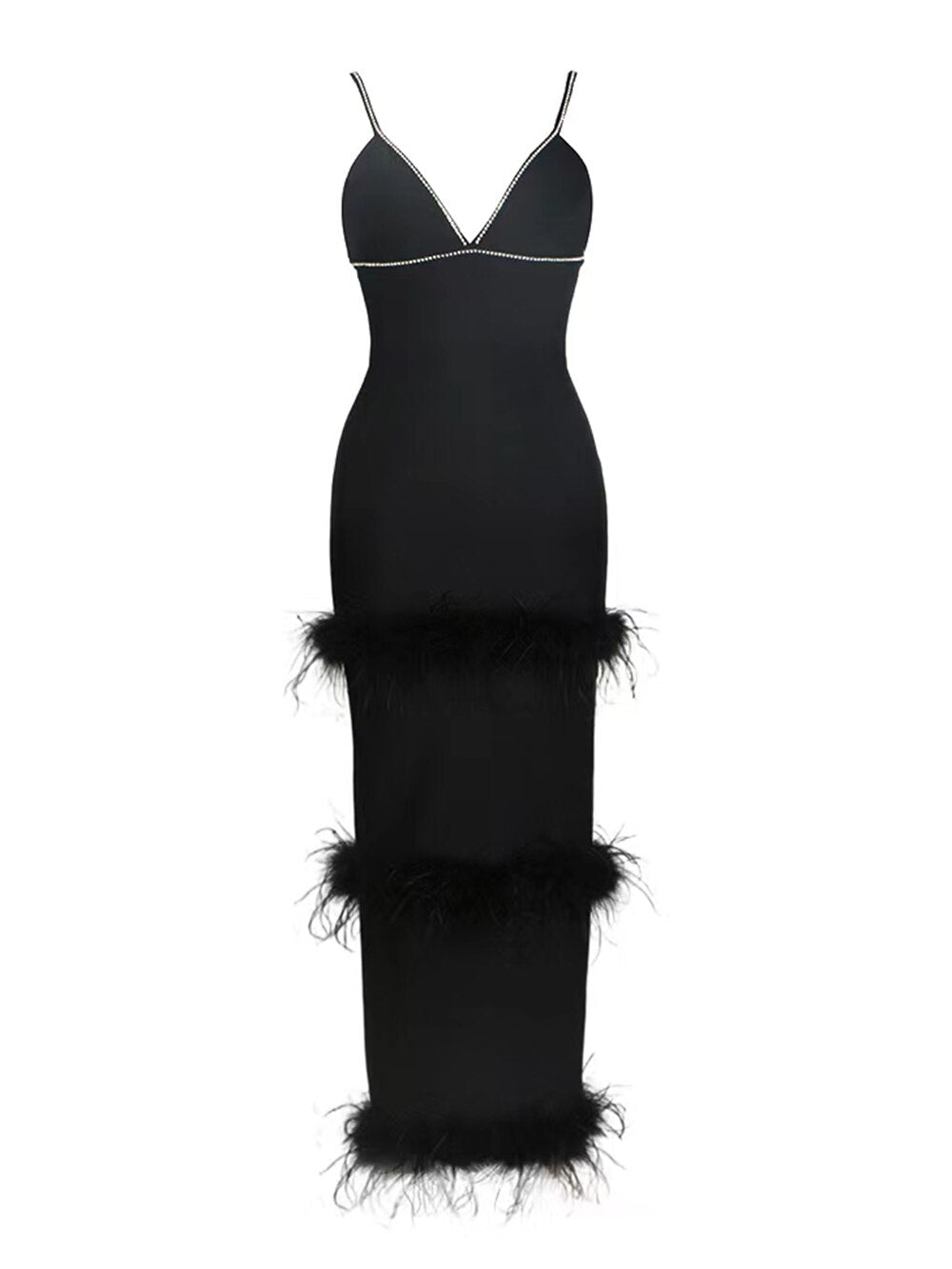 Anna Feather Maxi Dress