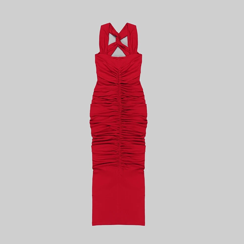 Ayanna Ruched Midi Dress