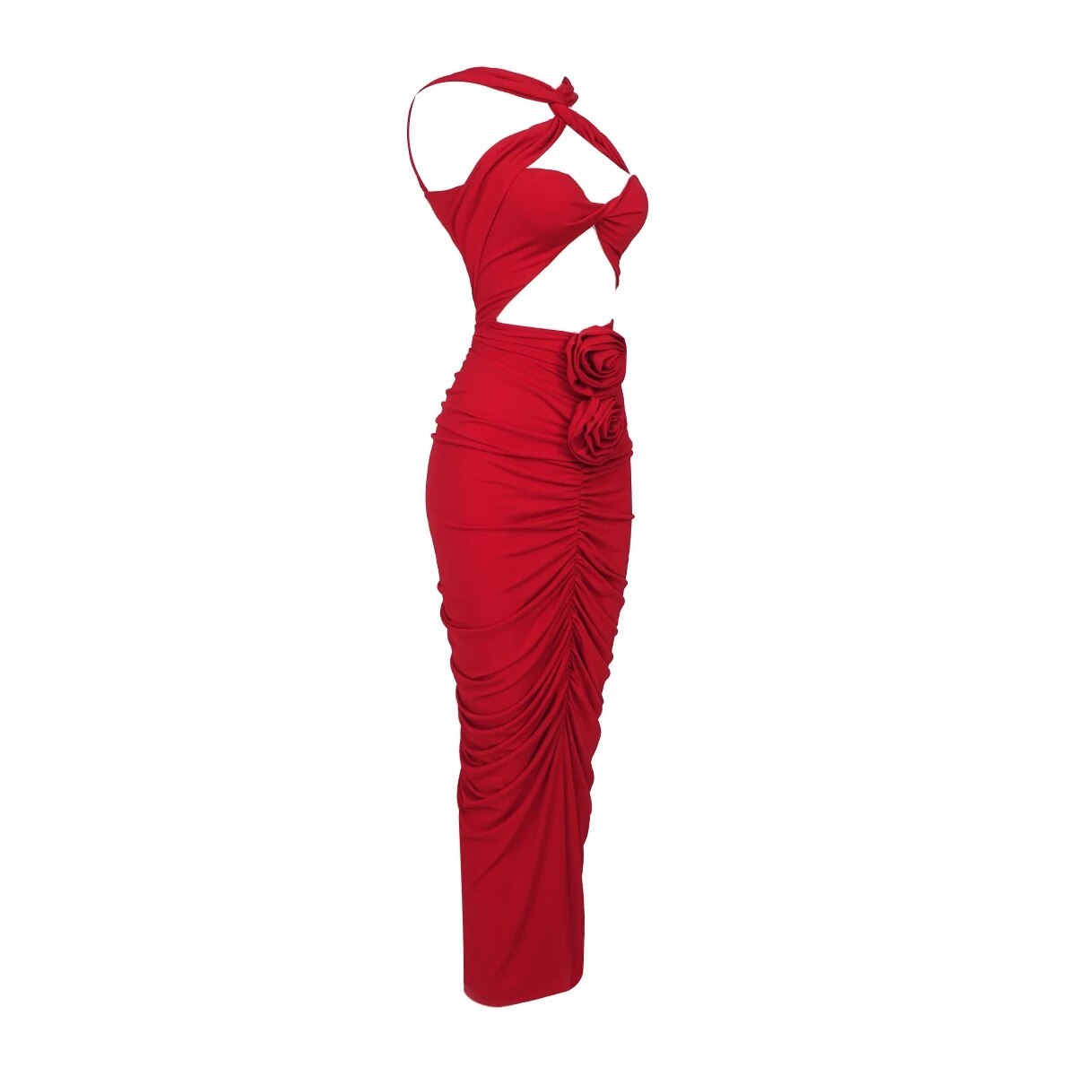 Ayanna Ruched Midi Dress