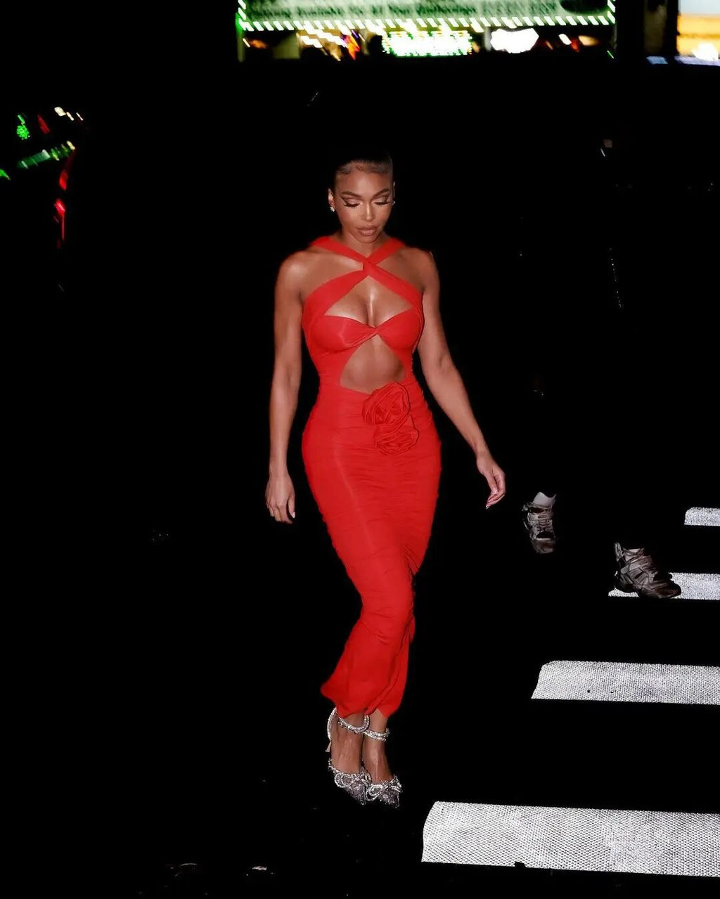 Ayanna Ruched Midi Dress