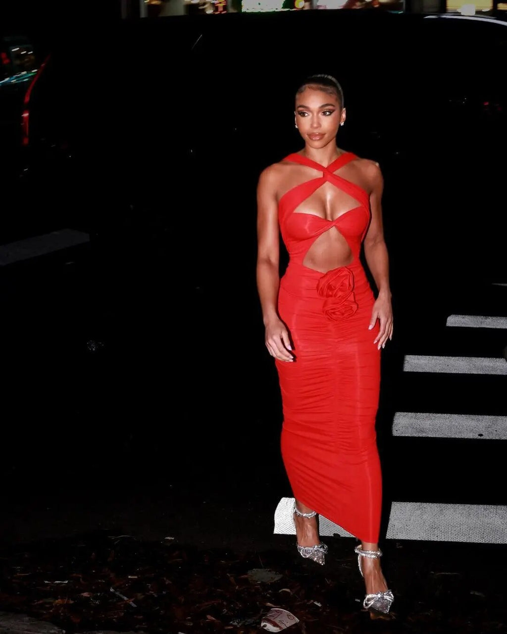 Ayanna Ruched Midi Dress