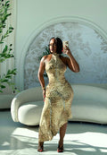 “MONA” ASYMMETRICAL MAXI DRESS