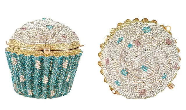 Cupcake Crystal Clutch Bag