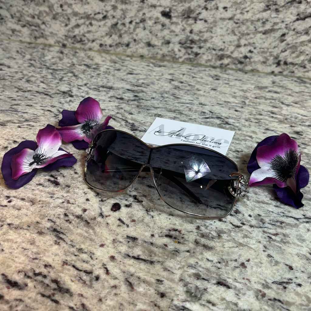 CC Navy Blue Tint Silver Frame Shades