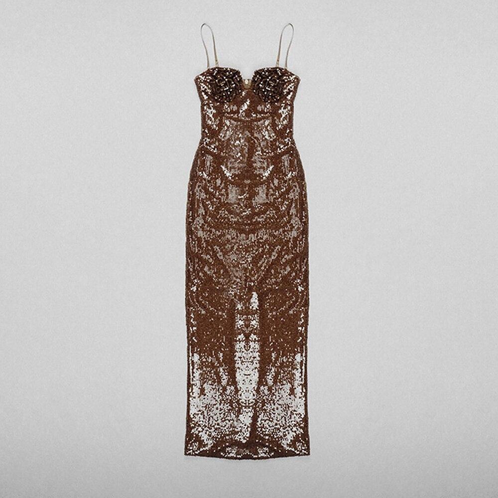 Bailey Elegant Sequin Maxi Dress
