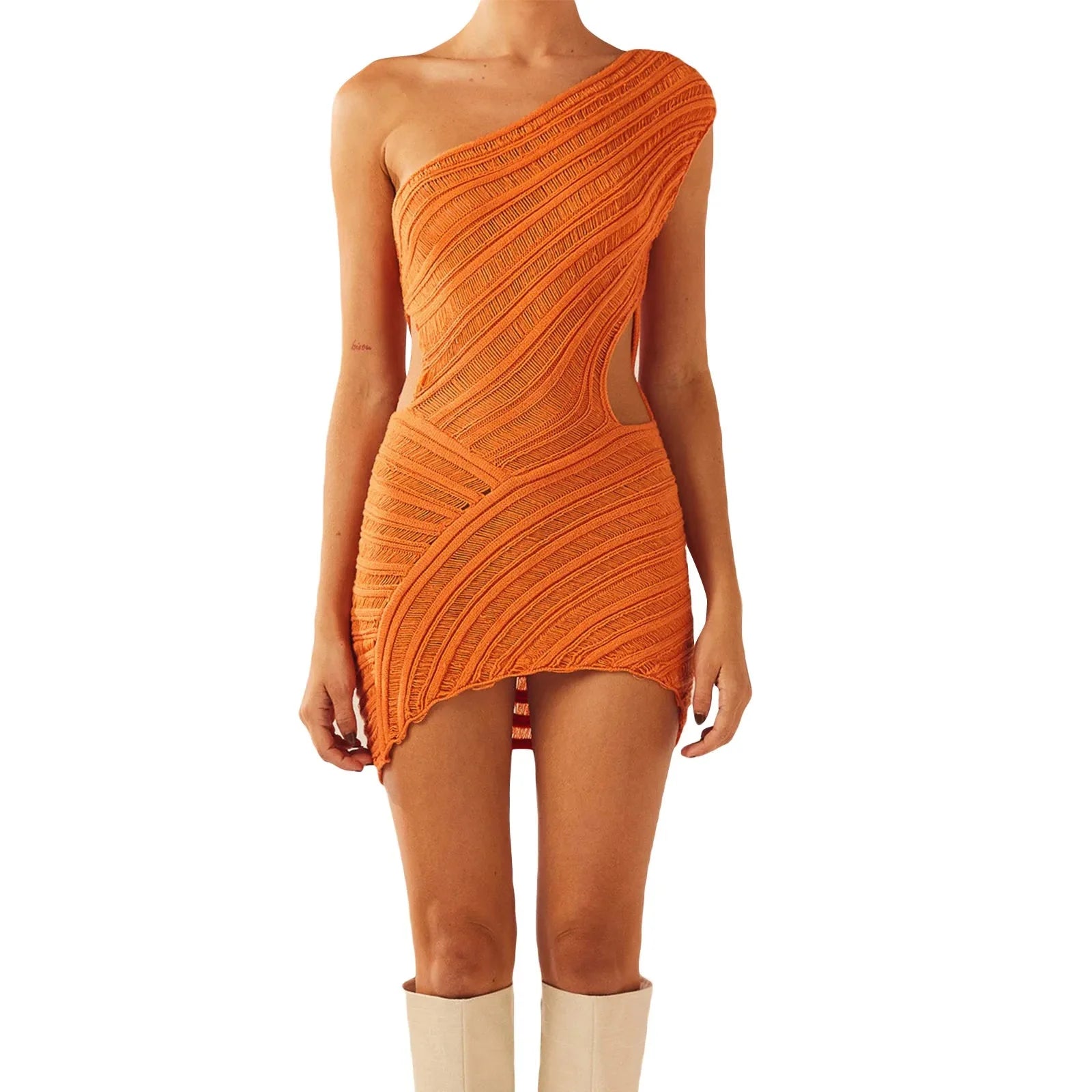 Bella Knit Dress Orange
