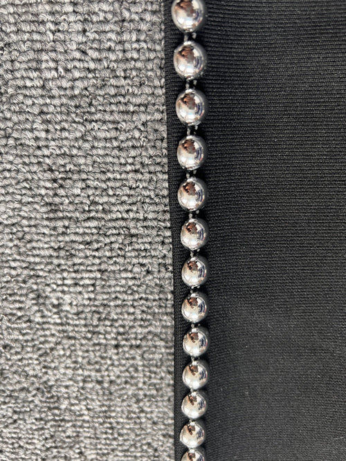 Brenda Cutout Black Beaded Maxi Dress