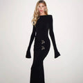 Classy black maxi dress